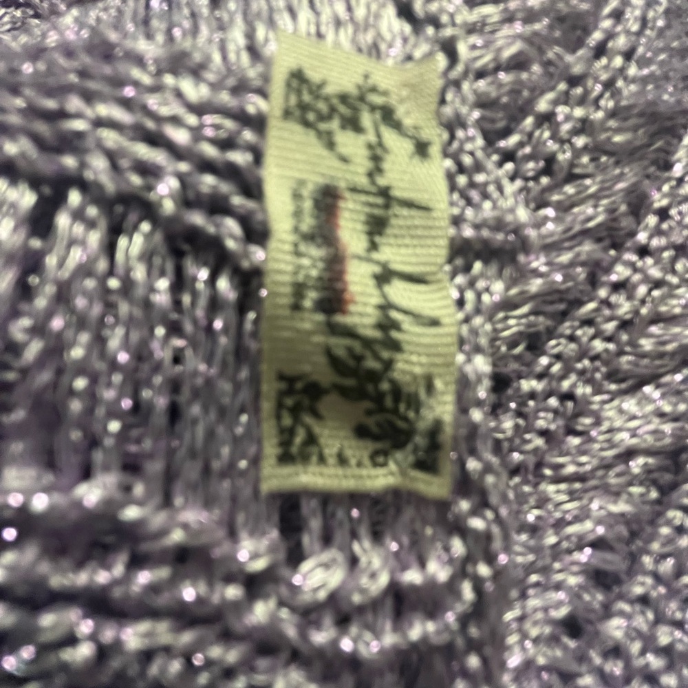 Free People/ FP Intimately Lets Dance Long Sleeve Lavender Top Size Large - Picture 7 of 8